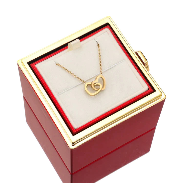 BOÎTE DE ROSES ÉTERNELLES - AVEC COLLIER