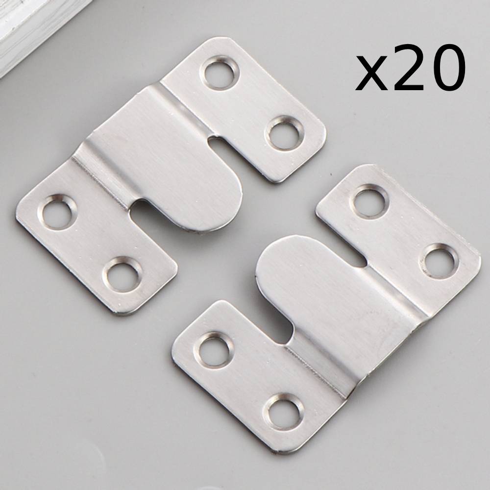 Lot de 20 paires de  Boucles de suspension à verrouillage en acier inoxydable