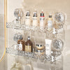 Lot de 2 Etagères Crystal de douches luxueux et transparent