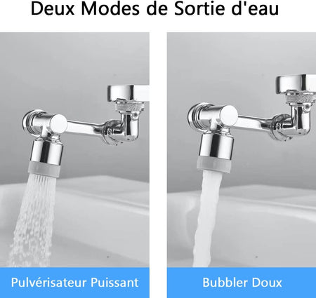 Lot de 2 Robinets Multifonctionnel Rotatif