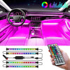 Pack de 4 Bandes Lumineuses RVB Pour Intérieur Voiture