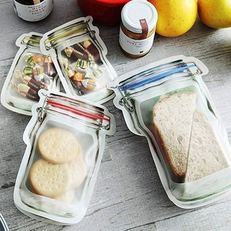 Lot de 10 - SACS ZIPLOCK RÉUTILISABLES