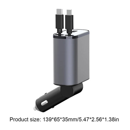 Double chargeur de voiture Apple et Android